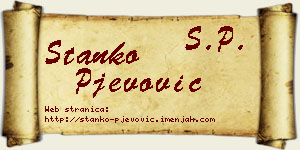 Stanko Pjevović vizit kartica